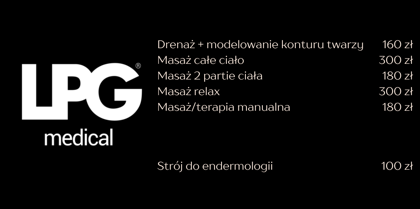 Endermologia i masaże Cennik